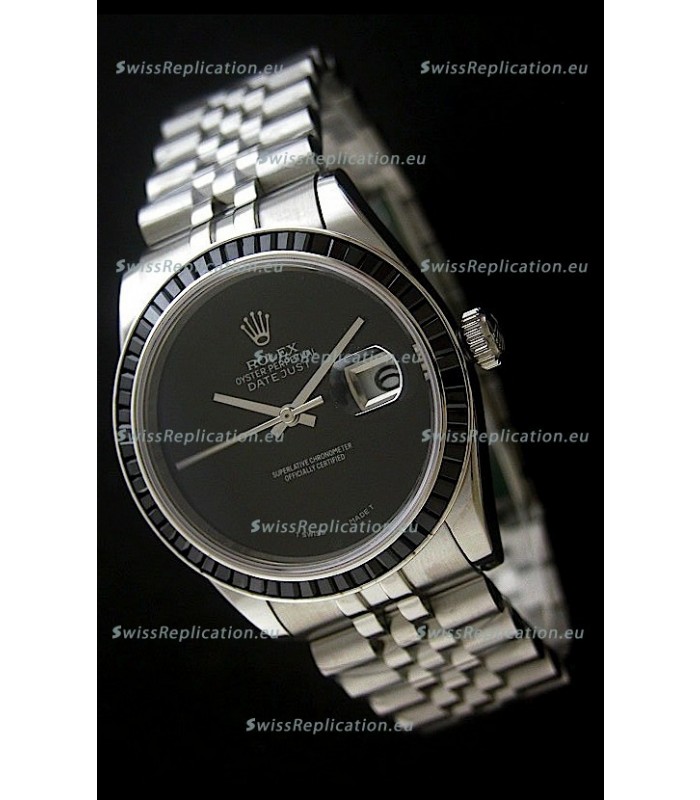 Rolex Datejust Japanese Replica Automatic Watch in Black Dial