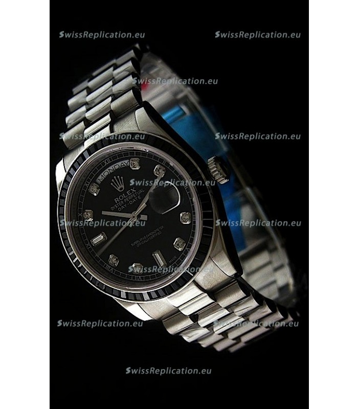 Rolex Day Date 2008 Swiss Replica Watch in Diamond Markers