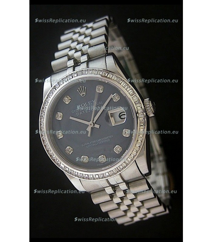 Rolex Datejust Japanese Replica Watch in Grey Dial