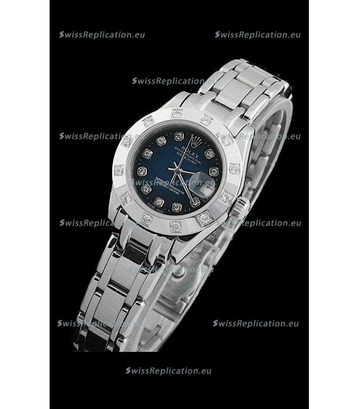 Rolex Datejust Ladies Swiss Replica Ladies Watch in Dark Blue Dial