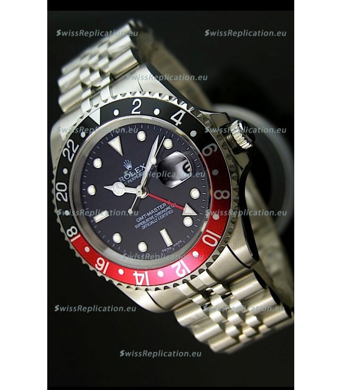 Rolex Replica GMT Masters Watch with Black/Red Bezel