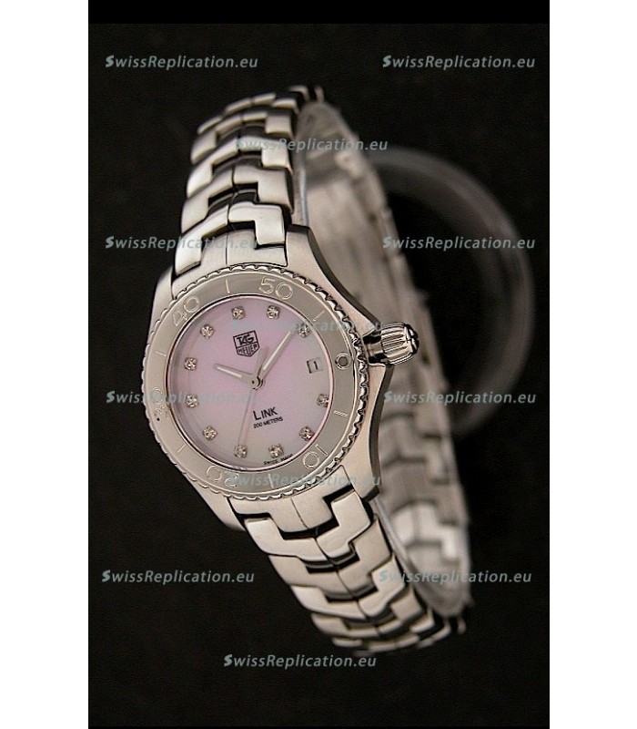 Tag Heuer Link Swiss Ladies Watch in Pink Dial