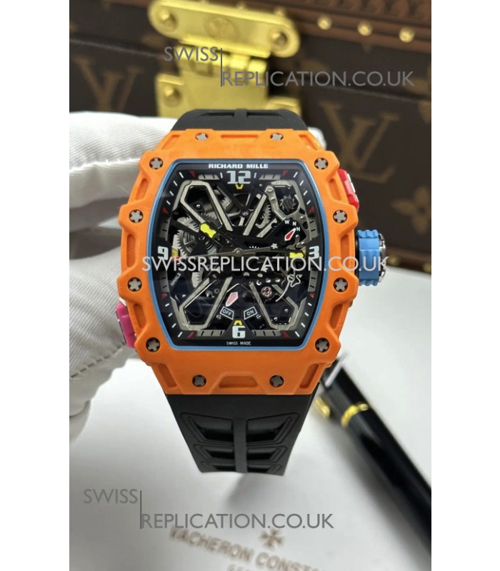 Richard Mille RM35-03 Rafael Nadal Edition Orange Quartz TPT Super Clone Watch 