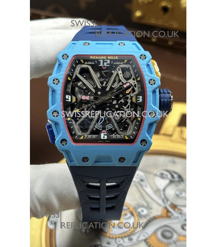 Richard Mille RM35-03 Rafael Nadal Edition Pastel Blue Quartz TPT Super Clone Watch 