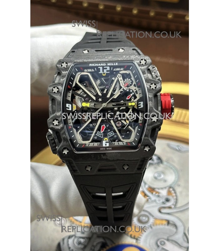 Richard Mille RM35-03 Rafael Nadal Edition Black Carbon Super Clone Watch 
