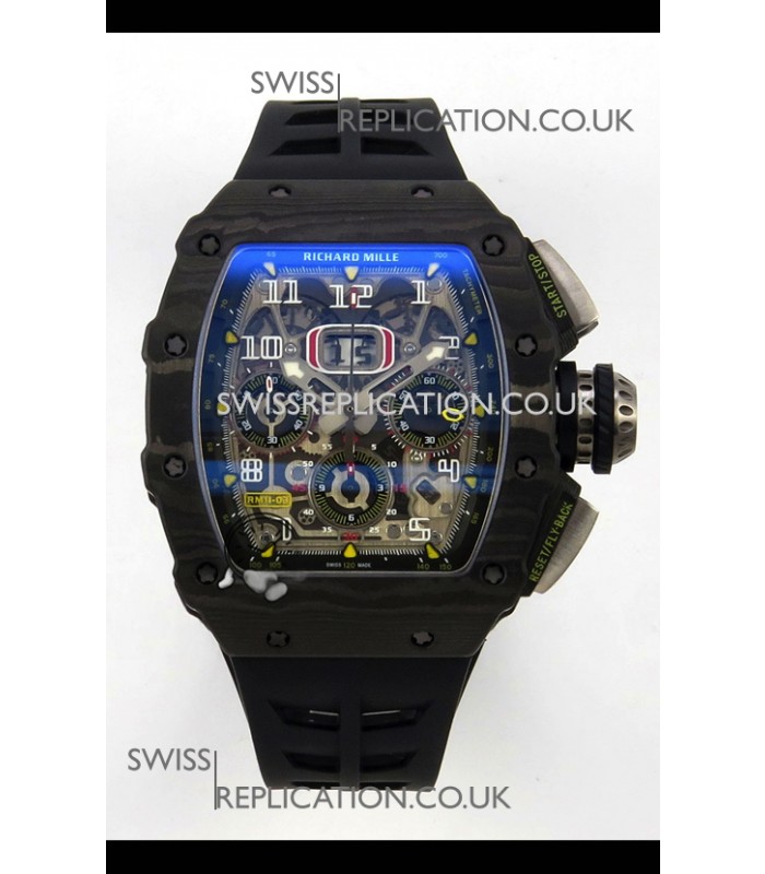 Richard Mille RM11-03 Black Carbon TPT Case Super Clone Watch 