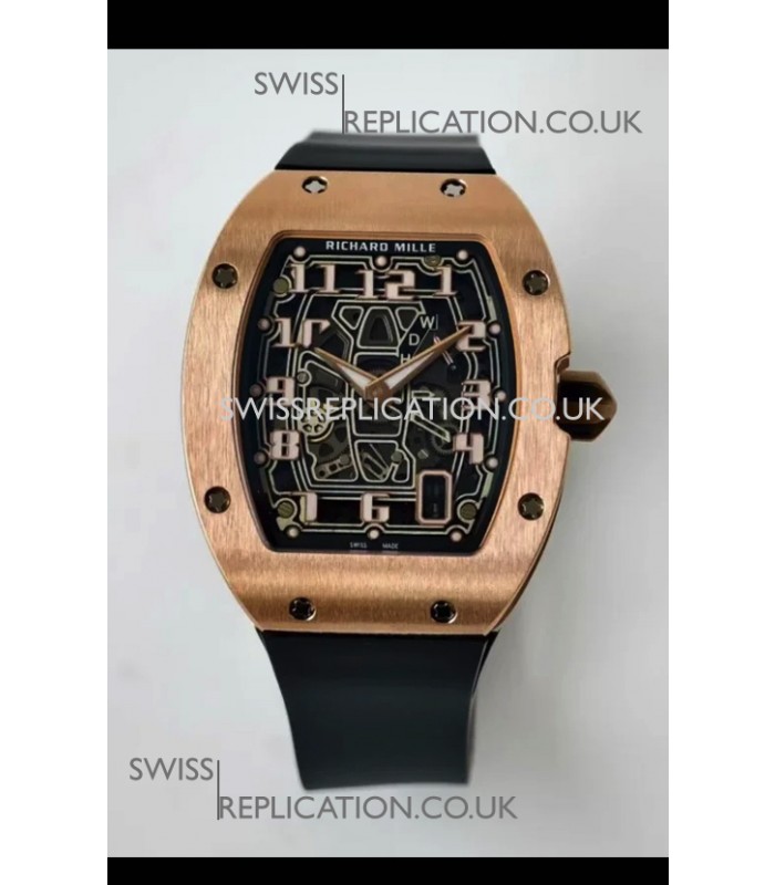 Richard Mille RM67-01 Extra-Flat Rose Gold Super Clone Watch 