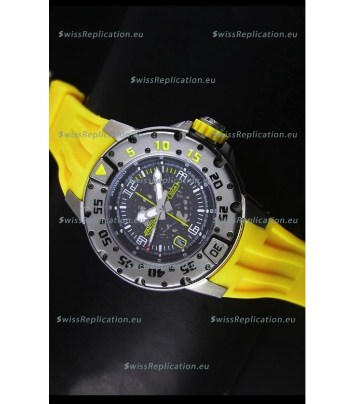 Richard Mille RM028 Automatic Diver's Swiss Replica Watch in Yellow
