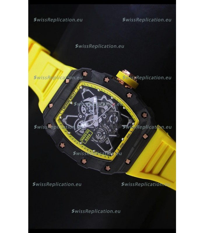 Richard Mille RM35-01 Rafael Nadal Edition Swiss Replica Watch in Yellow Indexes