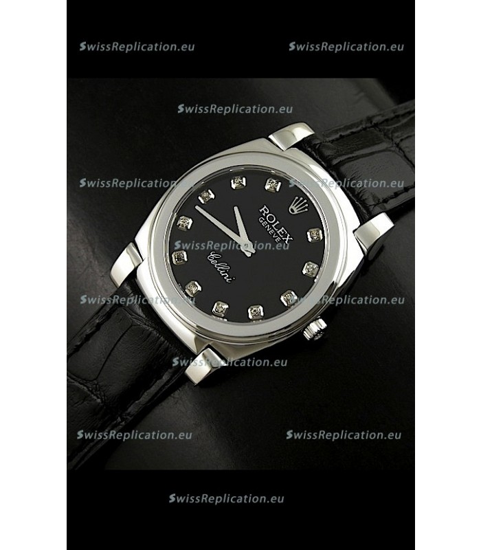 Rolex Cellini Japanese Replica Steel Watch in Numeral Markers