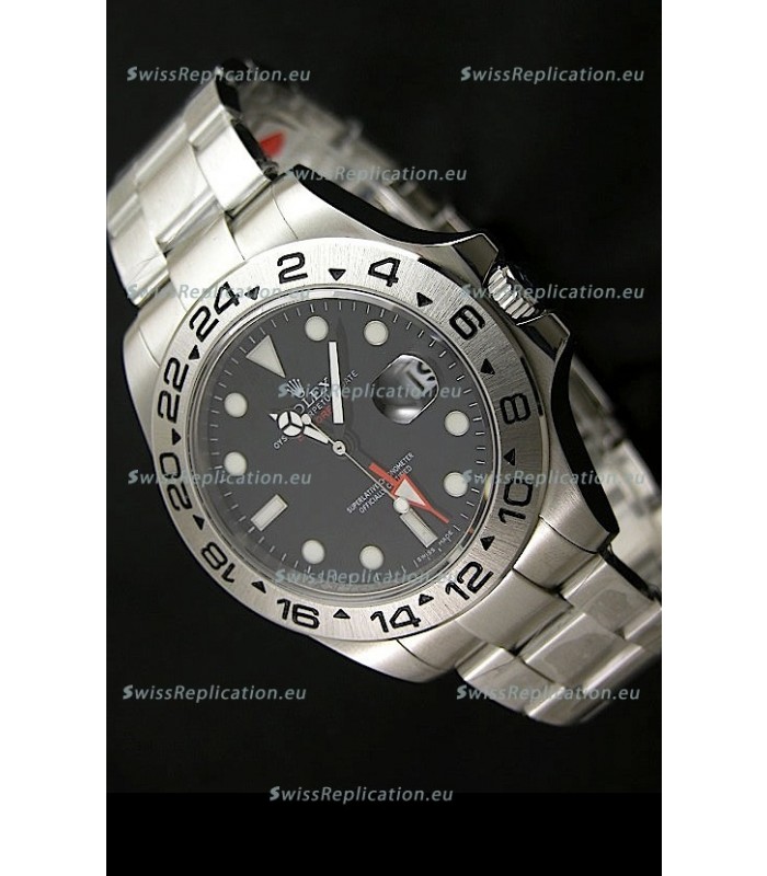 Rolex Explorer II Swiss Replica Automatic Black Steel Watch 43MM