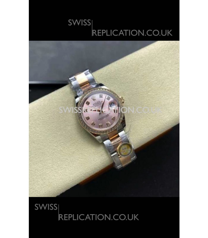 Rolex Super Clone Datejust 31MM Pink Dial Rose Gold Oyster Super Clone Watch 