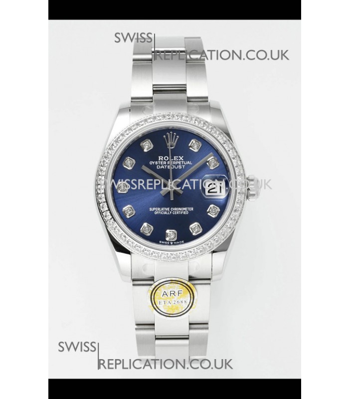 Rolex Super Clone Datejust Blue Dial Steel Case 31MM Super Clone Watch 
