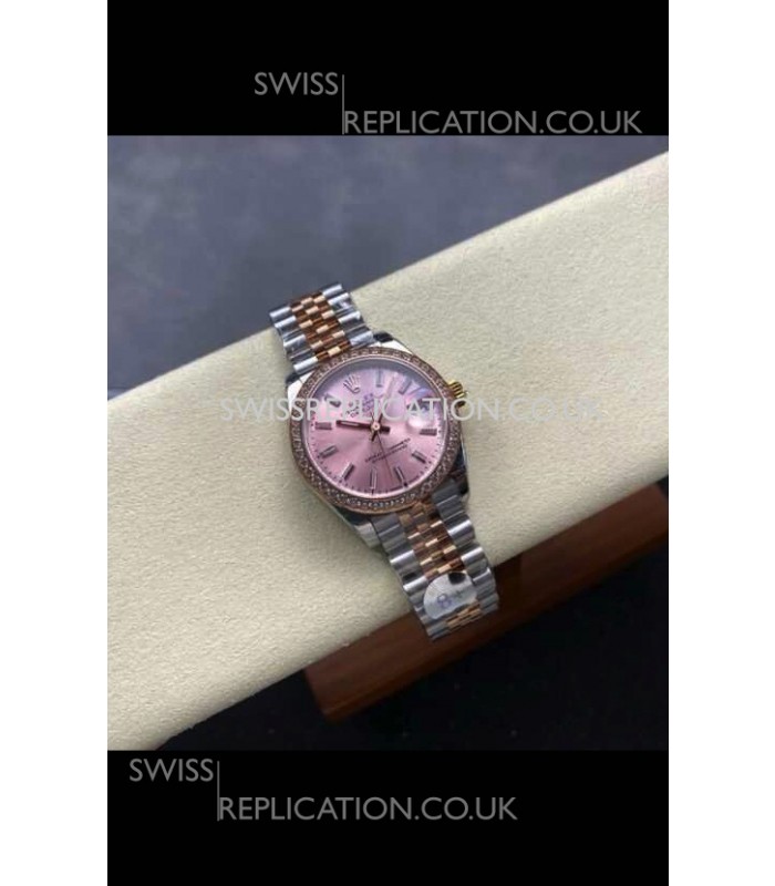Rolex Super Clone Datejust 31MM Champange Dial Rose Gold Super Clone Watch 
