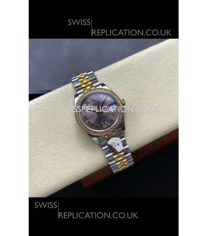 Rolex Super Clone Datejust 31MM Grey Dial Yellow Gold Super Clone Watch 