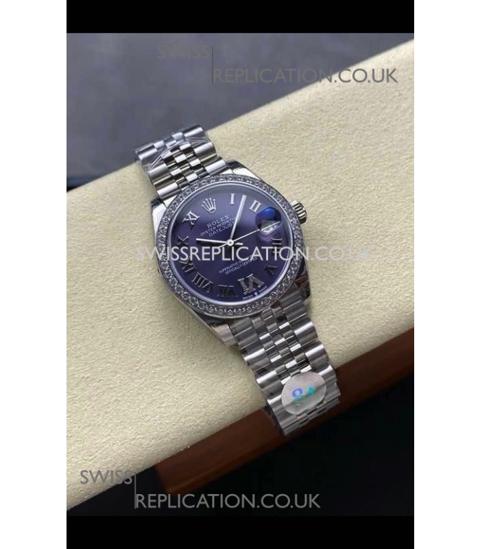 Rolex Super Clone Datejust 31MM Purple Dial Steel Case Super Clone Watch 
