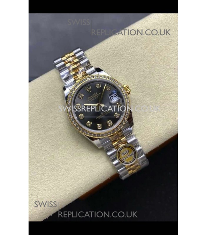 Rolex Super Clone Datejust 31MM Grey Dial Yellow Gold Super Clone Watch 