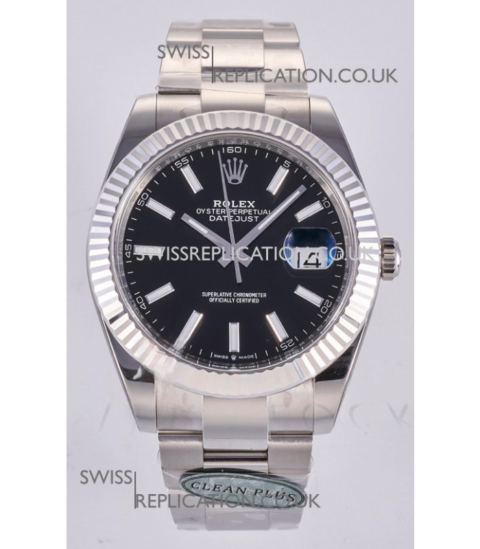 Datejust Super Clone 126334 Black Dial 41MM FREE SPRUNG MVMNT 3235 Watch 