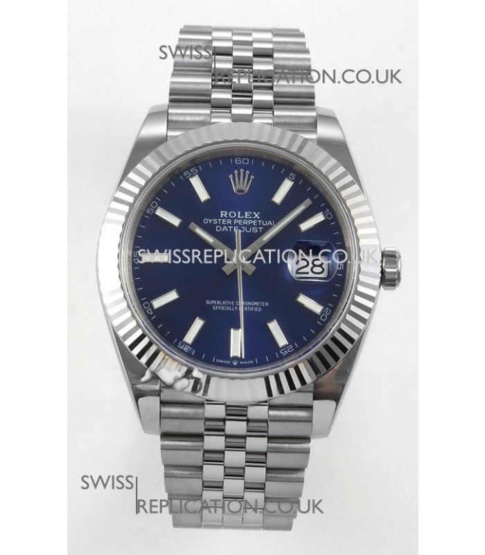 Datejust Super Clone 126334 Blue Dial 41MM FREE SPRUNG MVMNT 3235 Watch 