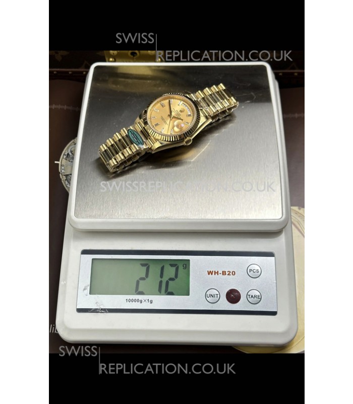 Rolex Day Date 228238 Yellow Gold in Gold Crystal Dial Super Clone Watch 