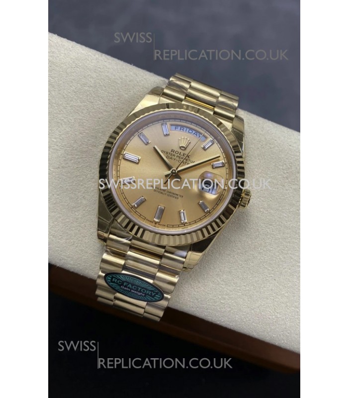 Rolex Day Date 228238 Yellow Gold in Gold Dial Super Clone Watch 