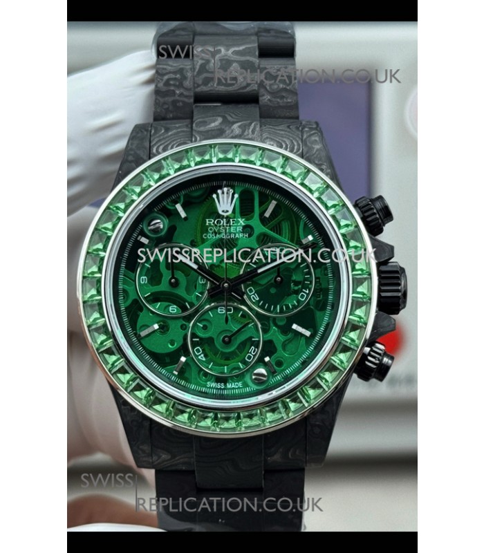 Rolex Daytona Green "Artisans De Genève - Poetry of Lights" Carbon Casing Super Clone Watch 