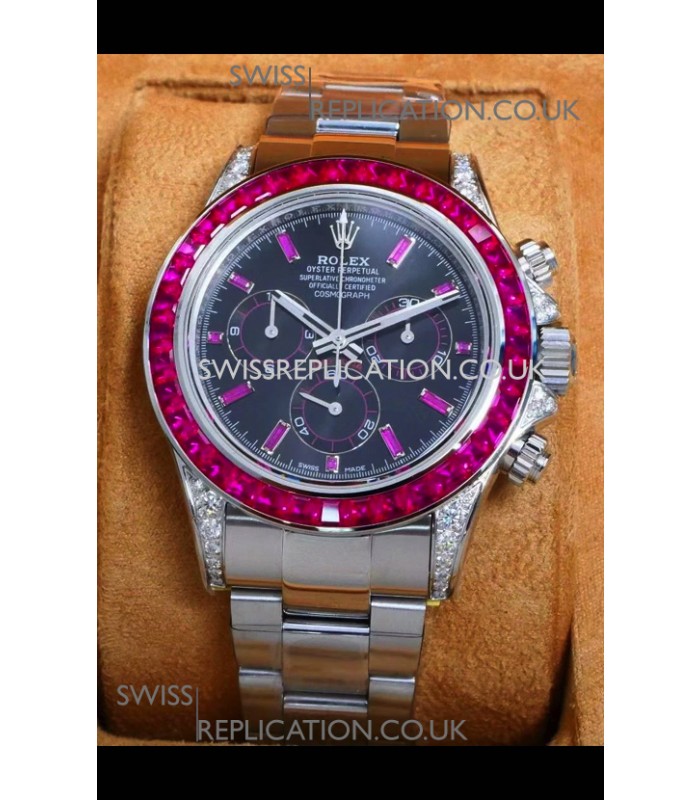 Rolex Daytona 126599 White Gold Red Dial Super Clone Watch 