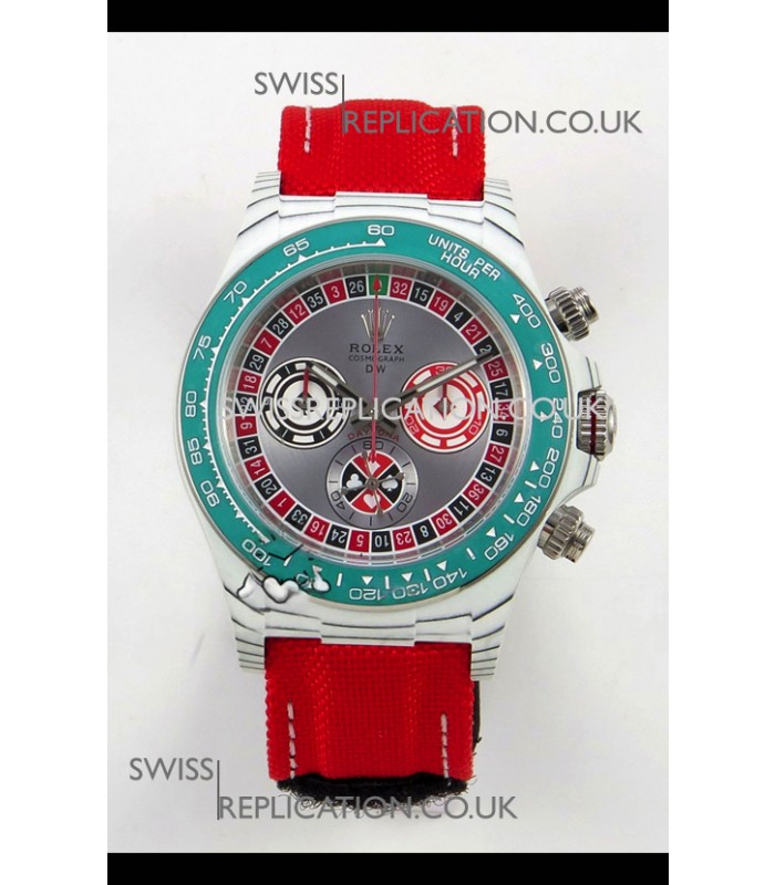 Rolex Daytona DiW Lucky Player CarboQuartz Super Clone Watch 