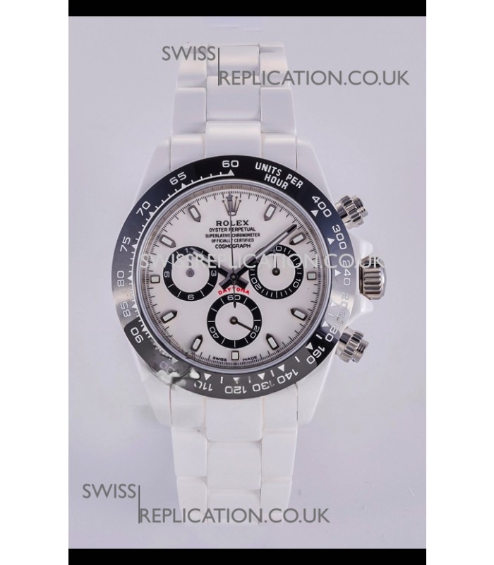 Rolex Daytona AET White Ceramic 4130 Movment Super Clone Watch 
