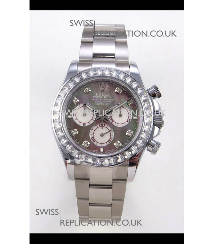 Rolex Daytona 126599 FREE SPRUNG MVMT White Gold Grey Pearl Super Clone Watch 