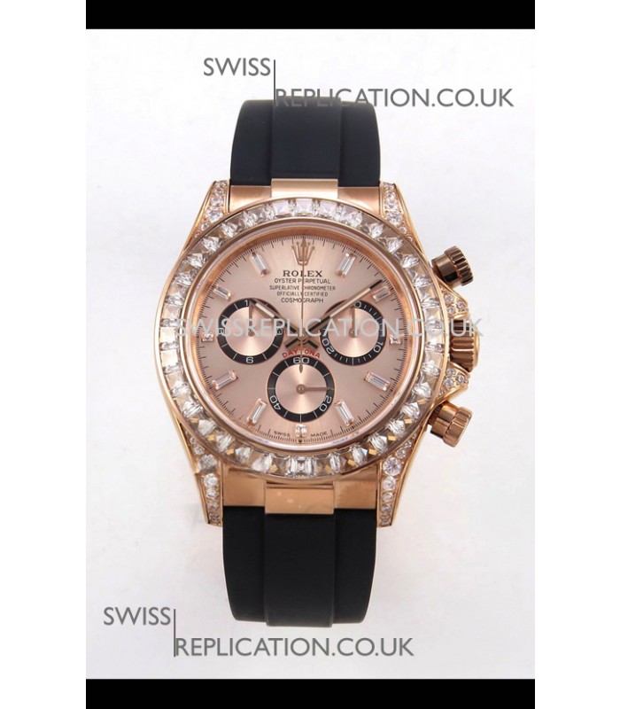 Rolex Daytona 126535 Rose Gold FREE SPRUNG MVMT Gold Dial Super Clone Watch 