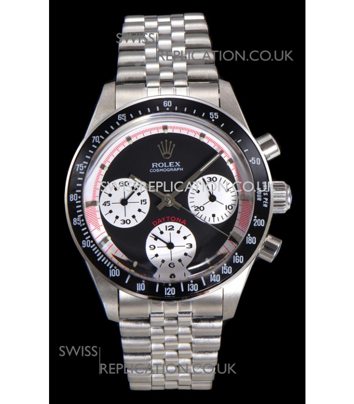 Rolex Daytona Paul Newman 37MM Black Dial Manual Wind Super Clone Watch 