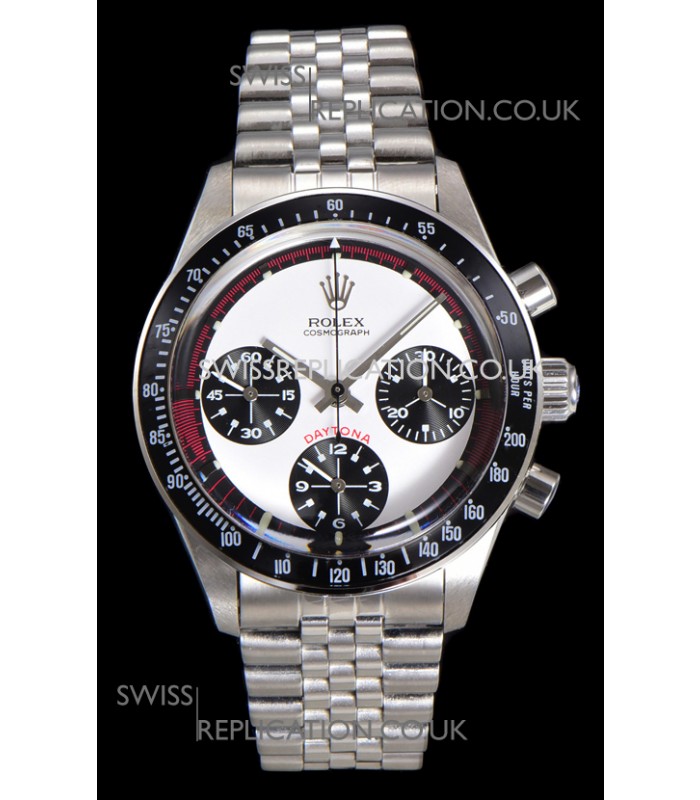 Rolex Daytona Paul Newman 37MM White Dial Manual Wind Super Clone Watch 