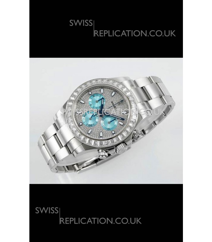 Rolex Daytona 116519 Stainless Steel Diamonds Dial Super Clone Watch 