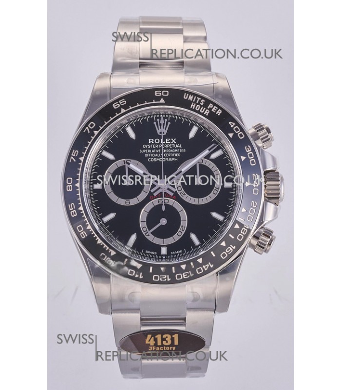 Rolex Daytona 126500 Black Dial Stick Markers FREE SPRUNG MVMT Super Clone Watch 