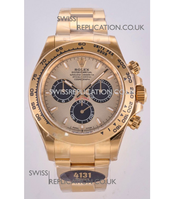 Rolex Daytona 126508 Yellow Gold FREE SPRUNG MVMT Super Clone Watch 
