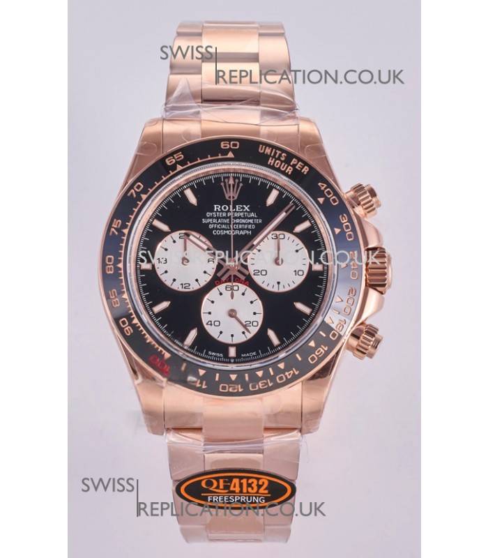 Rolex Daytona 126525 Le Mans Rose Gold FREE SPRUNG MVMT Super Clone Watch 
