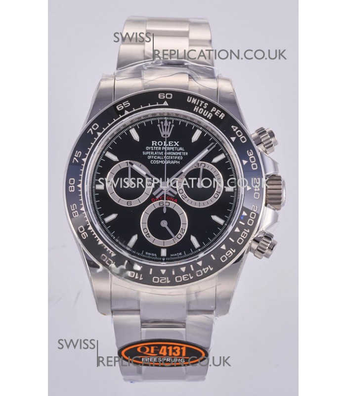 Rolex Daytona 126500 Black Dial Stick Markers FREE SPRUNG MVMT Super Clone Watch 