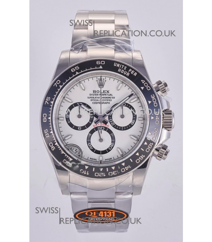 Rolex Daytona 126500 White Dial Stick Markers FREE SPRUNG MVMT Super Clone Watch 