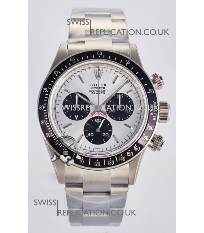 Rolex Daytona Paul Newman Steel Dial Custom Modded 4130 Mvnt Swiss Replica