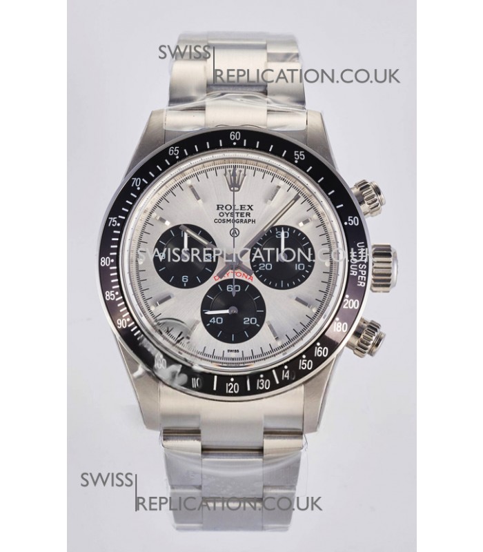 Rolex Daytona Paul Newman Steel Dial Custom Modded 4130 Mvnt Swiss Replica