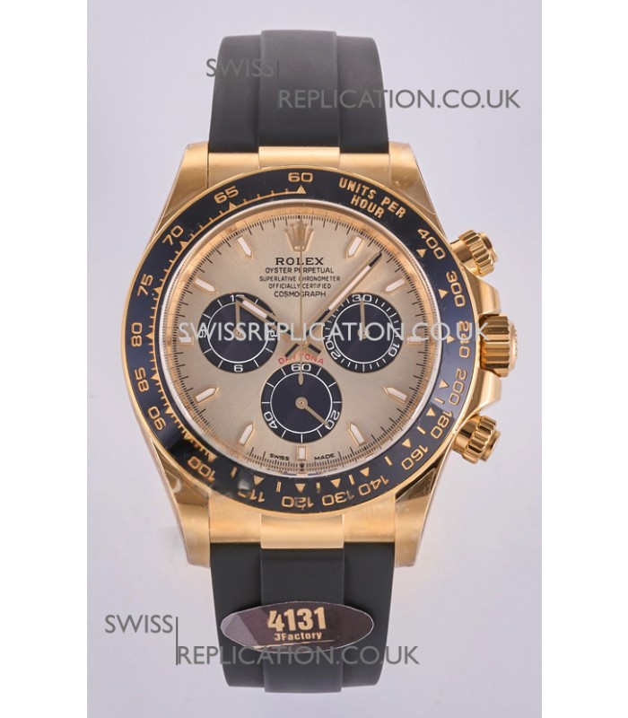 Rolex Daytona 126518 Gold Dial FREE SPRUNG MVMT Super Clone Watch 