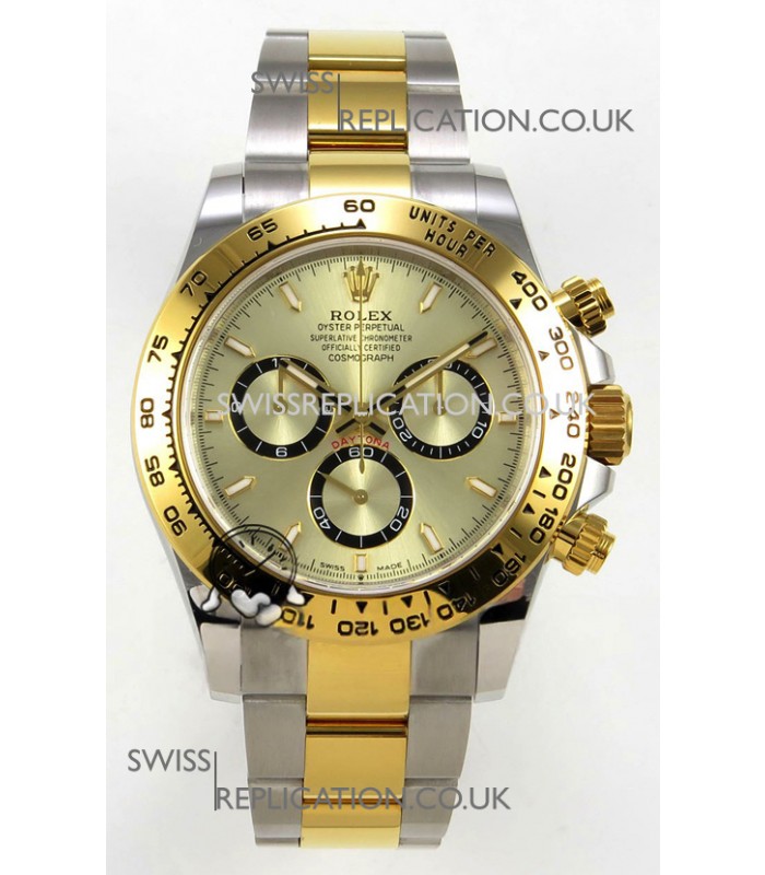 Rolex Daytona 126503 Two Tone Gold Dial FREE SPRUNG MVMT Super Clone Watch 