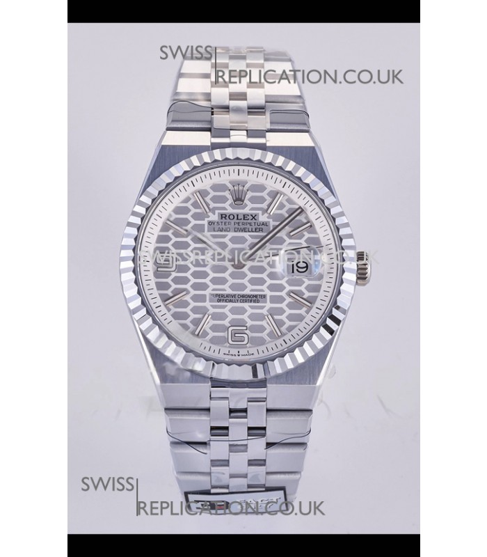 Rolex Land-Dweller 127336 Steel Honeycomb Dial 40MM Super Clone Watch 