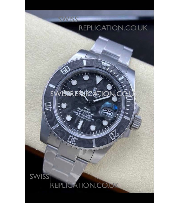 Rolex Submariner DiW Sandblasted Carbon Fiber Bezel/Dial FREE SPRUNG MVMNT Super Clone