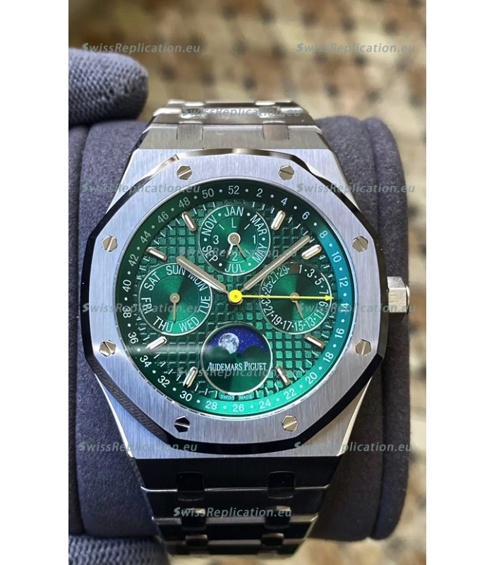 Audemars Piguet Royal Oak Perpetual Calendar Swiss Replica 904L Steel in Green Dial 