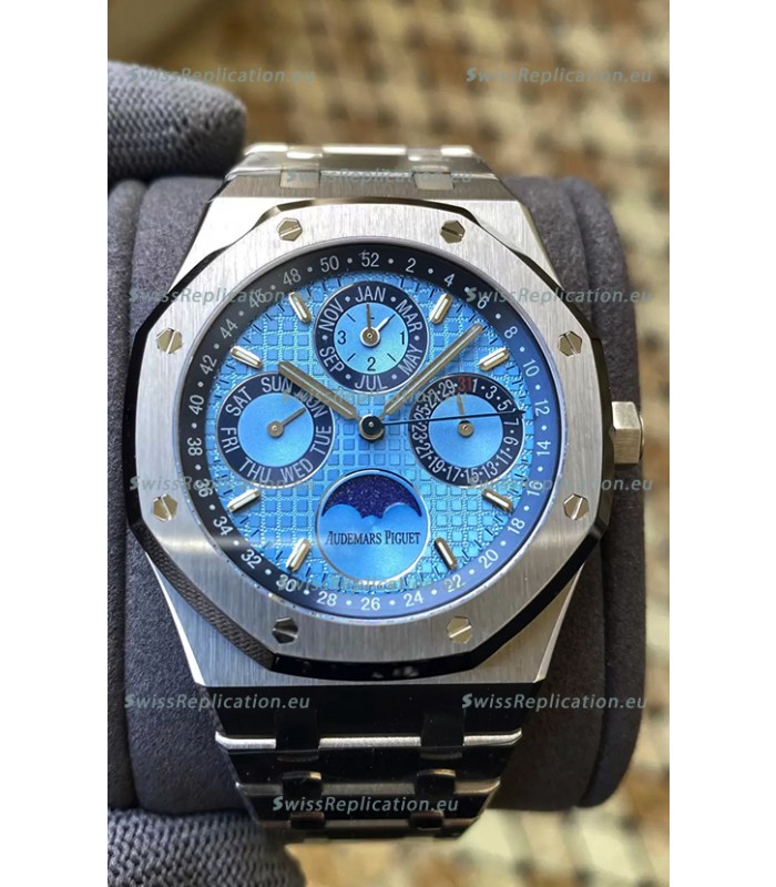Audemars Piguet Royal Oak Perpetual Calendar Swiss Replica 904L Steel in Blue Dial