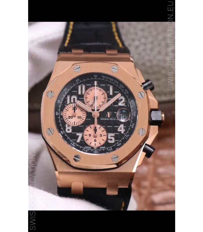 Audemars Piguet Royal Oak Offshore Chronograph Rose Gold 904L Steel 1: 1 Mirror 3126 Movement
