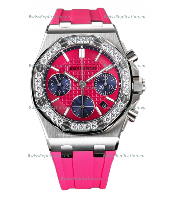 Audemars Piguet Royal Oak Offshore Pink Dial Chronograph 37MM - Swiss Replica Watch 