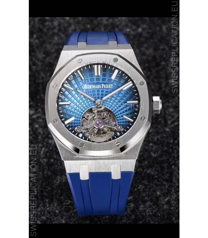 Audemars Piguet Royal Oak Tourbillon 41mm in 904L Casing - Blue Tapisserie Dial 1:1 Ultimate Replica
